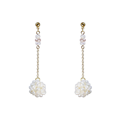 Women's Fashion Simple Handmade Earrings Pearl Earrings-Jewearrings