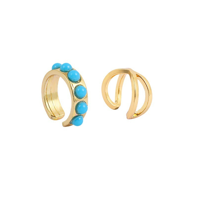 Luxury zircon small stone ear hoop clip earrings-Jewearrings