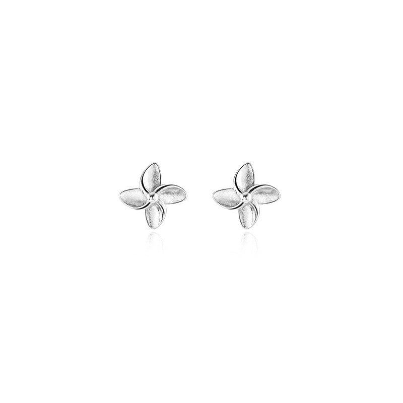 S925 Sterling Silver Plating Lucky Grass Earrings-Jewearrings