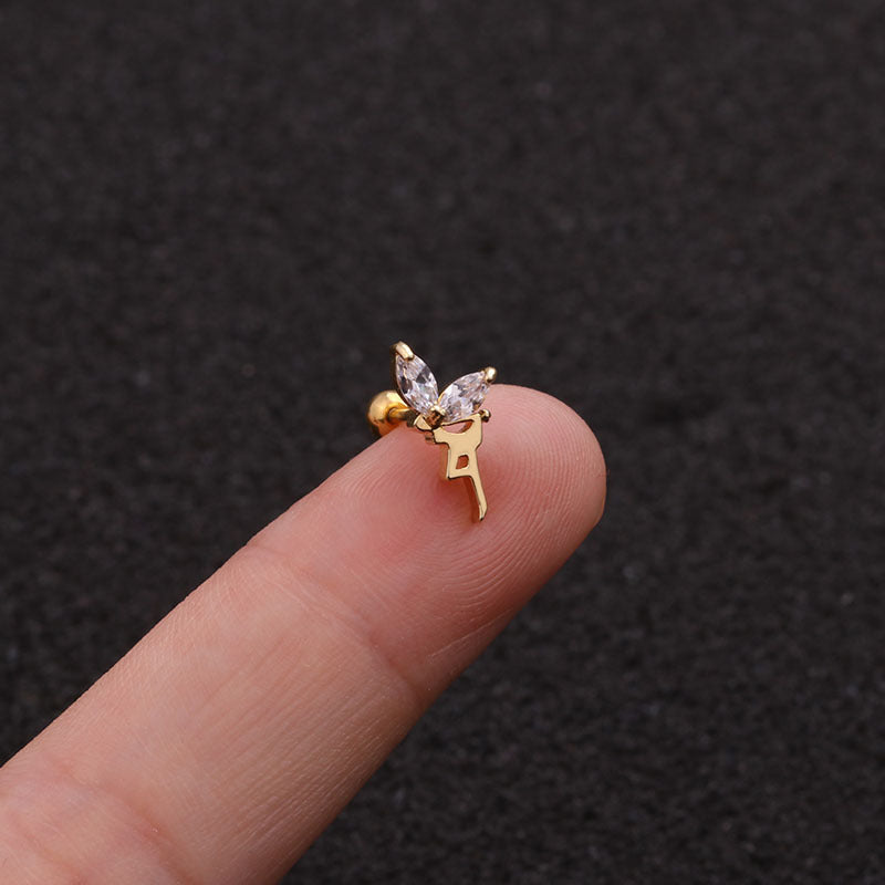 Golden Gecko Stud Earrings-Jewearrings