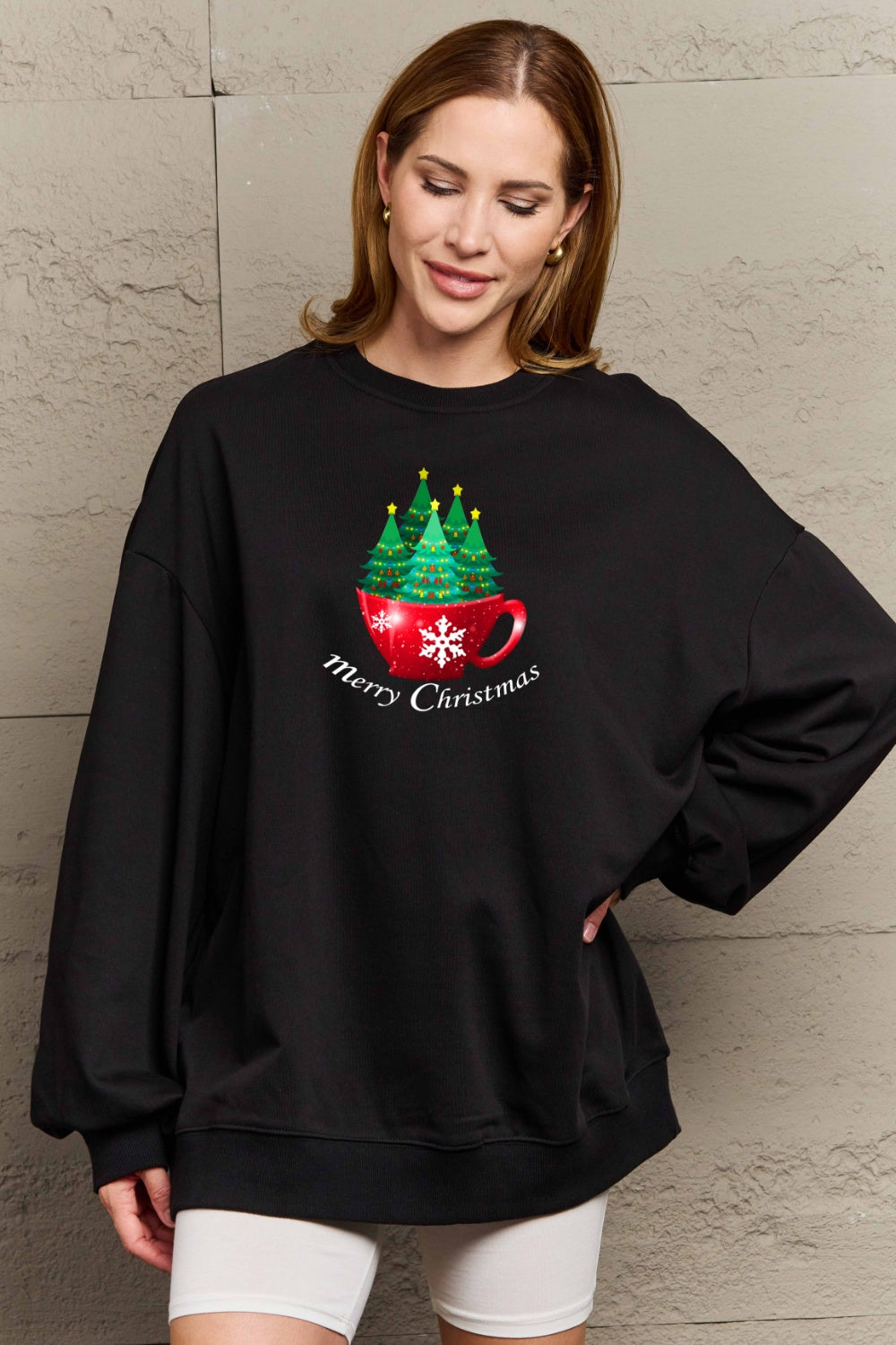 Simply Love Full Size MERRY CHRISTMAS Graphic Sweatshirt-Jewearrings