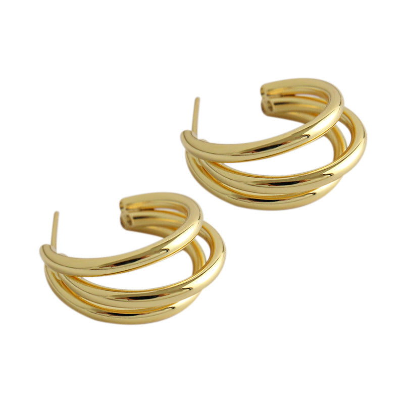 Ring Circle S925 Sterling Silver Earrings For Women-Jewearrings