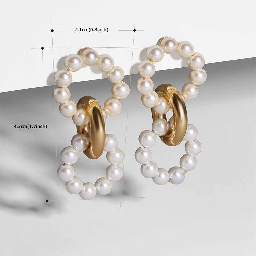 Pearl mosquito coil earrings-Jewearrings