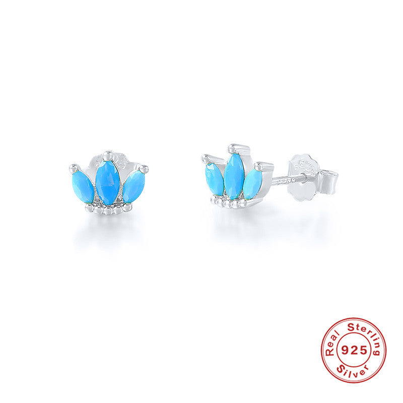 Fashionable And Simple Women's S925 Sterling Silver Stud Earrings-Jewearrings