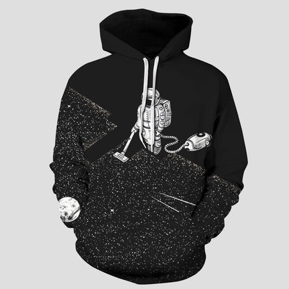 Full Size Astronaut Graphic Drawstring Hoodie-Jewearrings