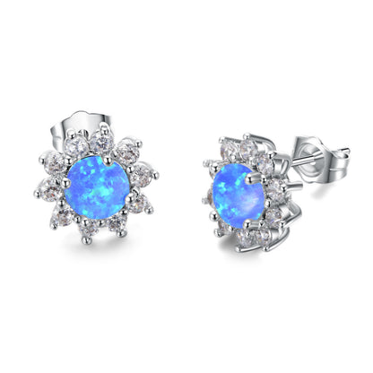 Zircon Stud Earrings in Sterling Silver 925 Earrings-Jewearrings