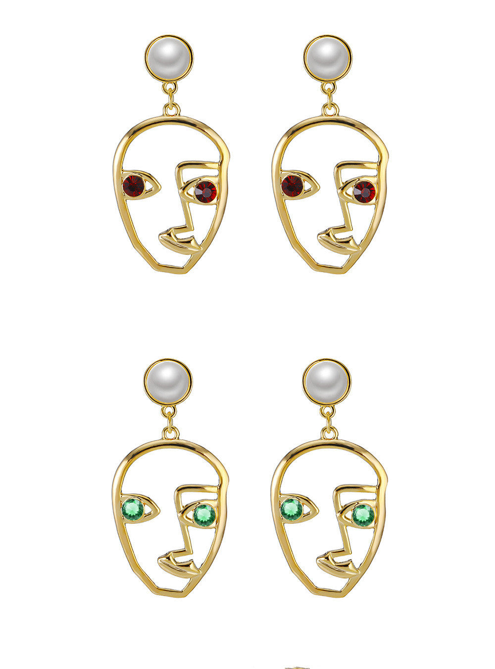 Korean face personality pearl design earring Earrings-Jewearrings