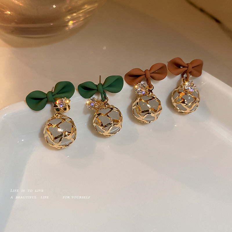 925 Silver Needle Korea Dongdaemun Small And Delicate Forest Earrings-Jewearrings