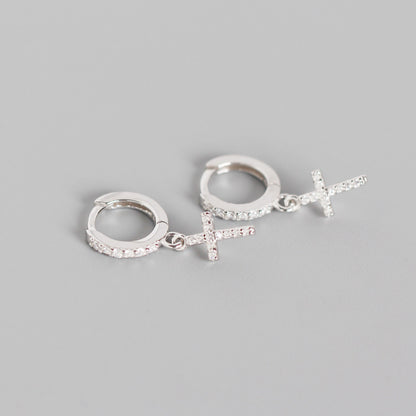 Cross stud earrings-Jewearrings