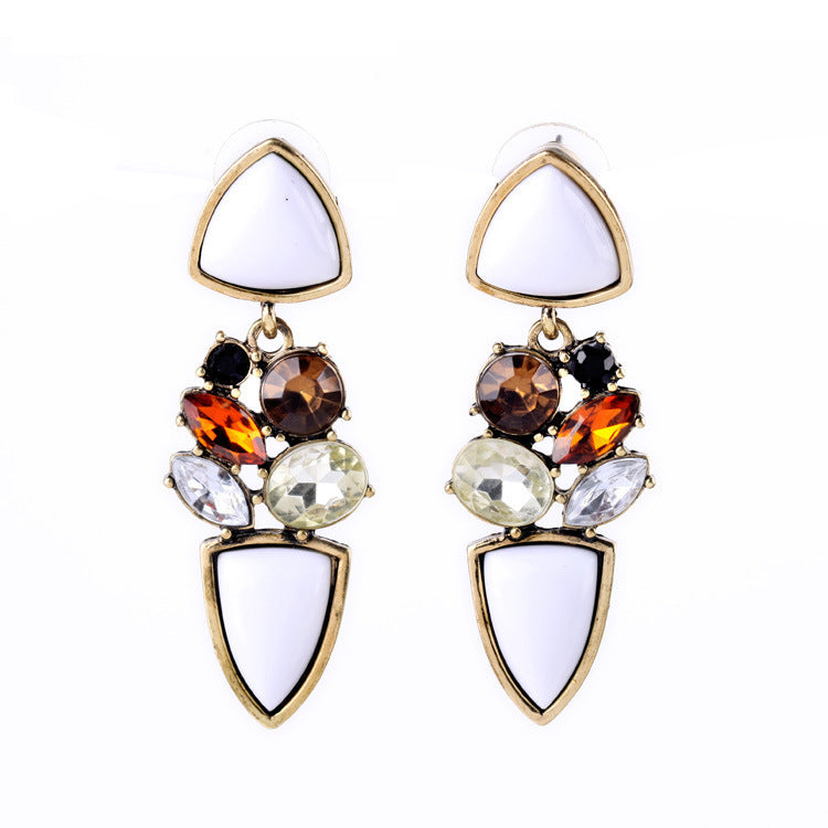 Water drop stud earrings-Jewearrings