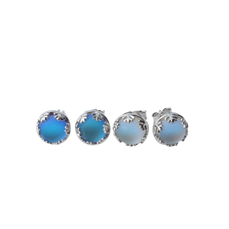 Natural Moonstone s925 sterling silver earrings-Jewearrings