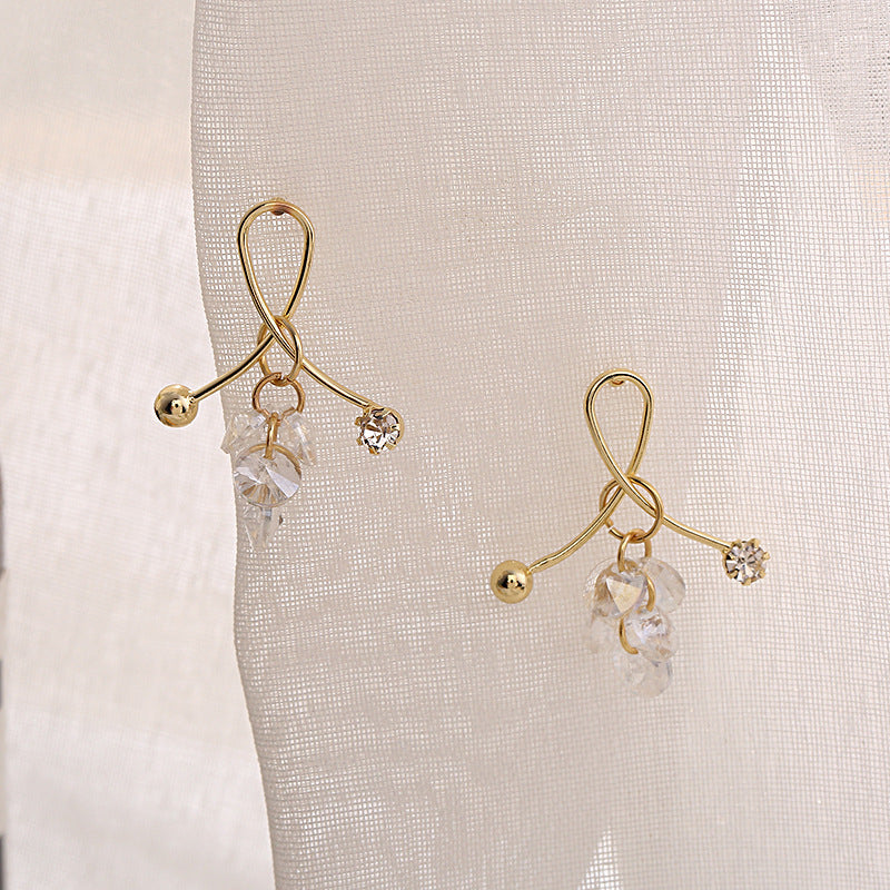 Geometric cross earrings-Jewearrings