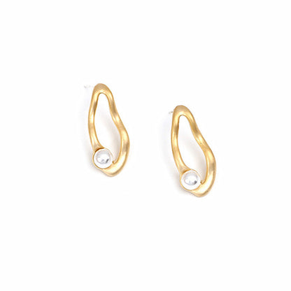 Irregular pearl earrings-Jewearrings