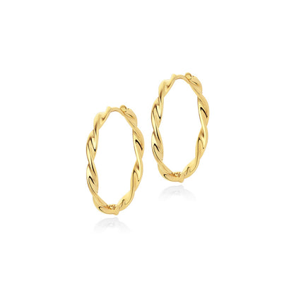 Simple retro metal hoop earrings-Jewearrings