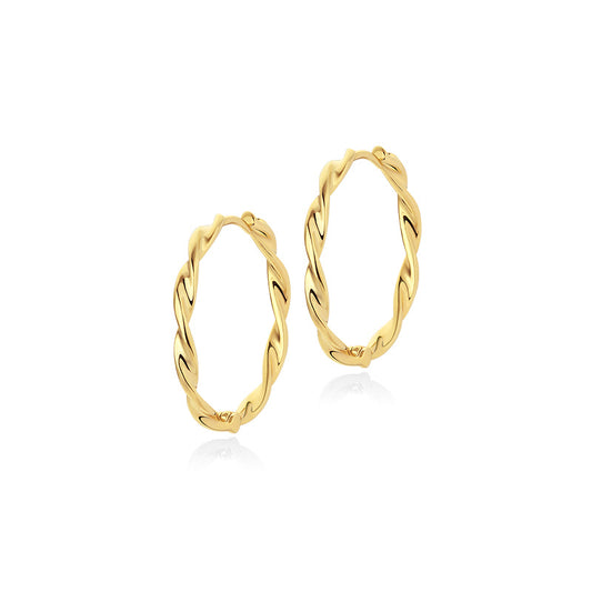 Simple retro metal hoop earrings-Jewearrings