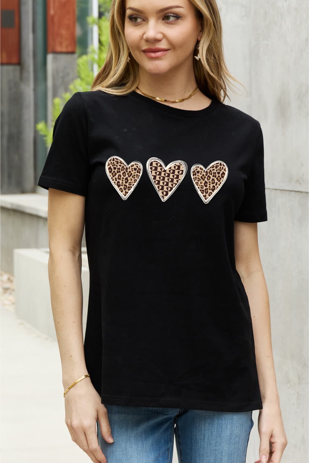 Simply Love Simply Love Full Size Heart Graphic Cotton Tee-Jewearrings