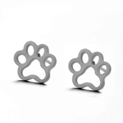 Personality Creative Cat Claw Gold And Silver Alloy Stud Earrings-Jewearrings