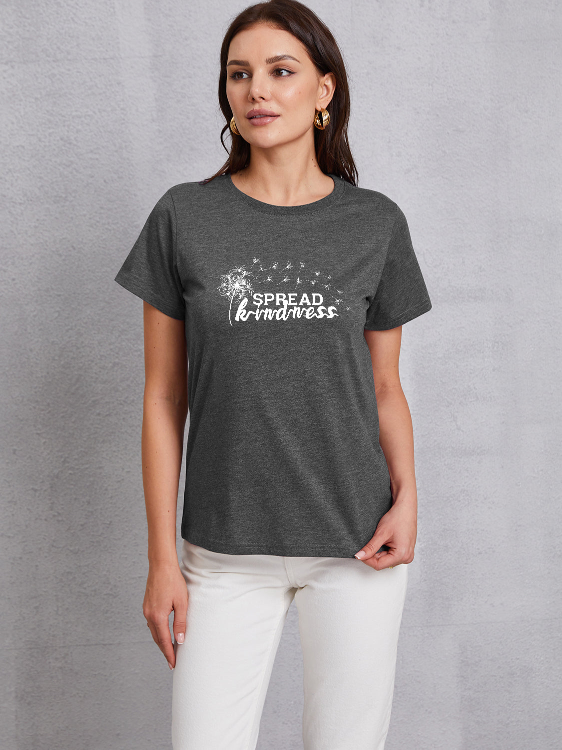 SPREAD KINDNESS Round Neck T-Shirt-Jewearrings