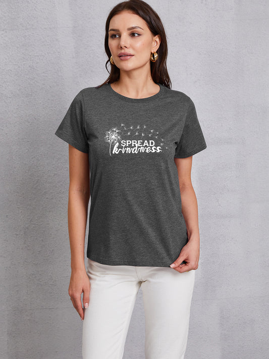 SPREAD KINDNESS Round Neck T-Shirt-Jewearrings