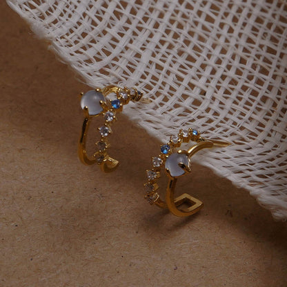 Ladies vintage opal earrings-Jewearrings