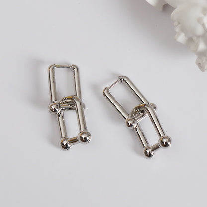 Temperament ear hoop earrings-Jewearrings