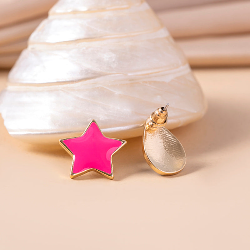 Cosplay Anime Hunter x Hunter Hisoka Earrings Enamel Teardrop Star Stud Earrings-Jewearrings