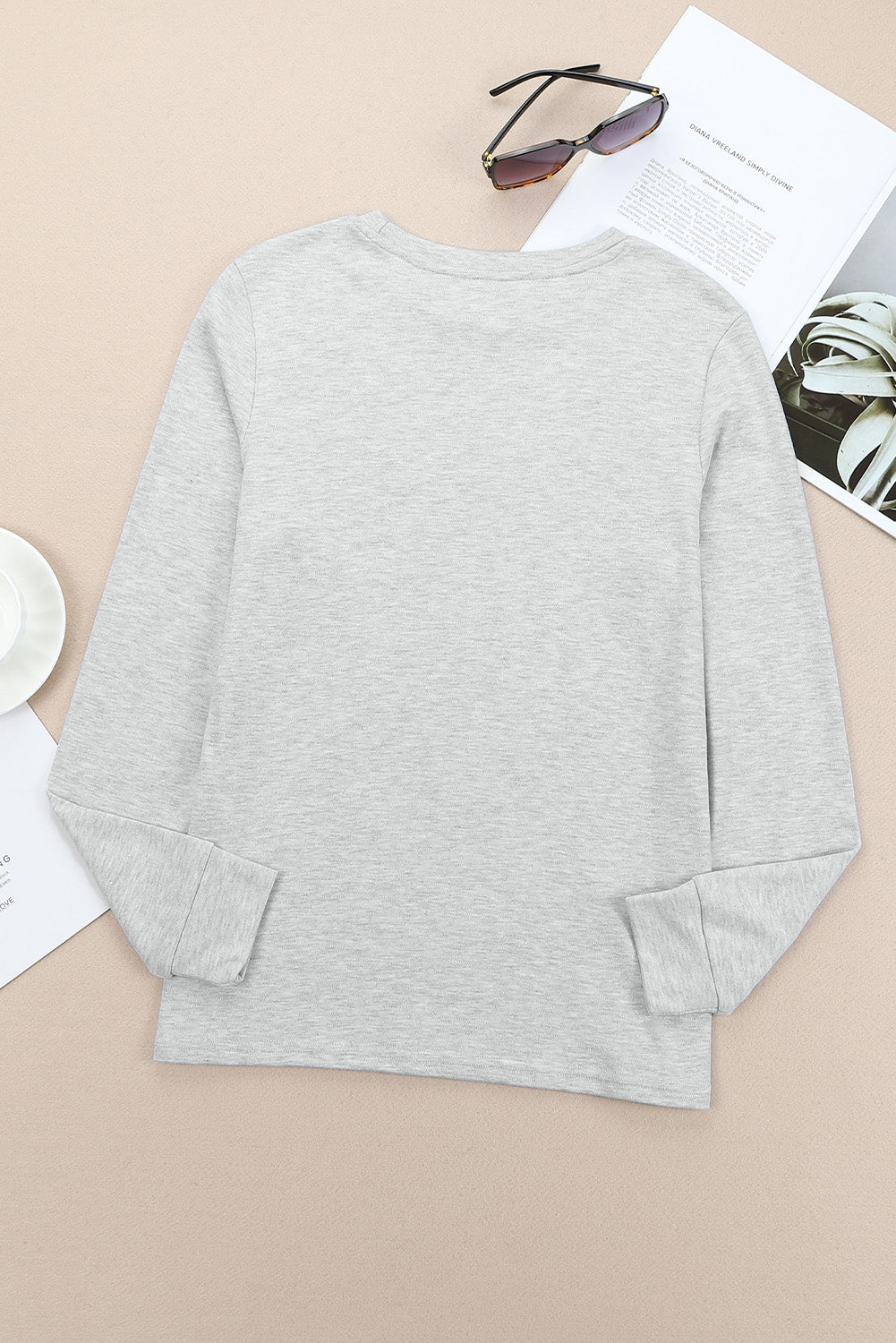 Letter Graphic Long Sleeve Tee-Jewearrings