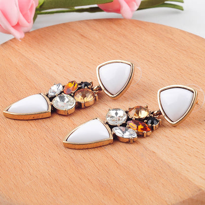 Water drop stud earrings-Jewearrings