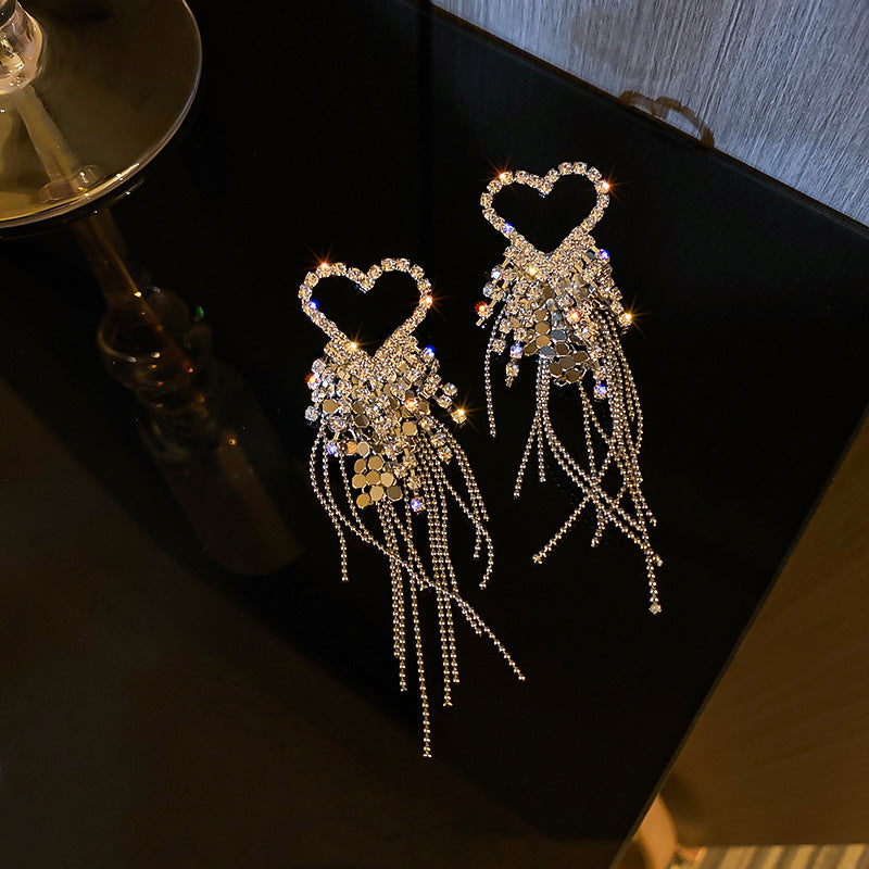 925 Silver Needle Earrings With Diamonds In Europe And America-Jewearrings