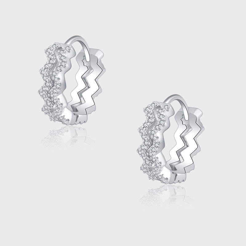 S925 Sterling Silver Earrings Fried Dough Twist Small Crowd Design Simple Earrings-Jewearrings