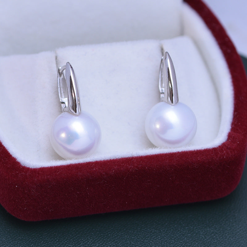 Women's Fashion Simple Geometric Pearl Earrings-Jewearrings