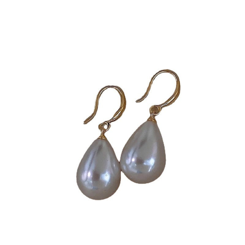 Water Drop Pearl Earrings For Women Niche Design-Jewearrings