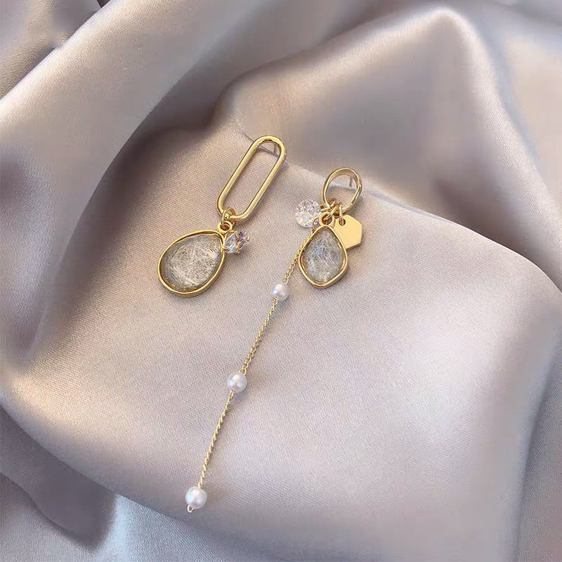 Vintage Opal Long Temperament Pearl Earrings-Jewearrings