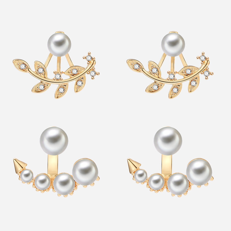 Jewelry Atmosphere Fashion Pearl Alloy Earrings-Jewearrings