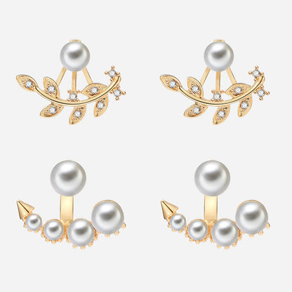 Jewelry Atmosphere Fashion Pearl Alloy Earrings-Jewearrings