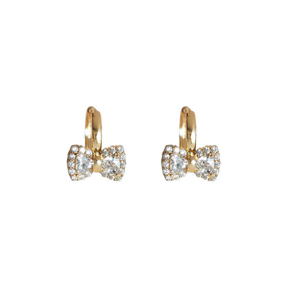 Bow Plated 14k Simple Elegant Sweet Earrings-Jewearrings