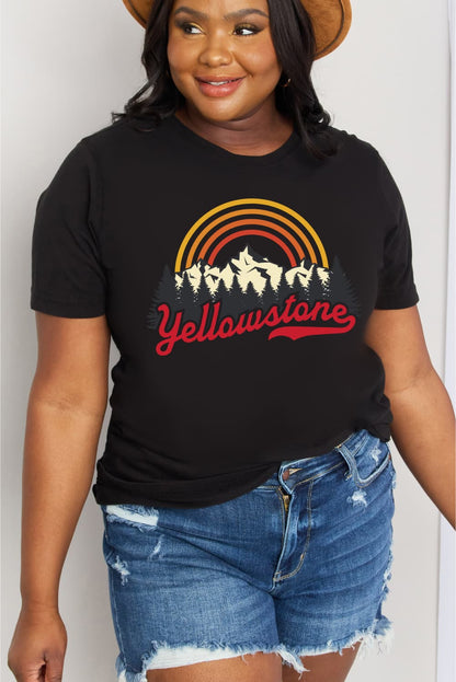 Simply Love Full Size YELLOWSTONE Graphic Cotton Tee-Jewearrings