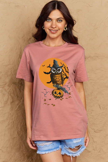 Simply Love Full Size Holloween Theme Graphic Cotton T-Shirt-Jewearrings