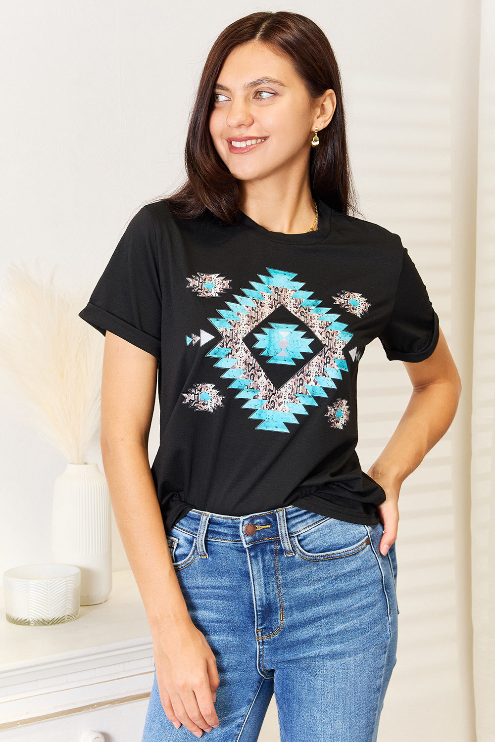 Simply Love Graphic Short Sleeve T-Shirt-Jewearrings