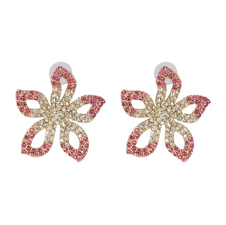 Exquisite fashion stud earrings in colorful diamonds-Jewearrings