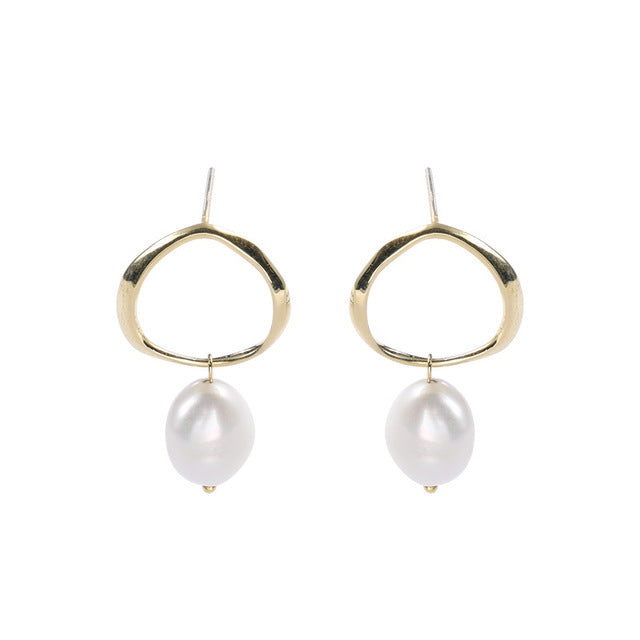 S925 sterling silver earrings pearl earrings-Jewearrings