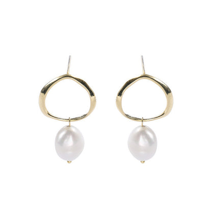 S925 sterling silver earrings pearl earrings-Jewearrings