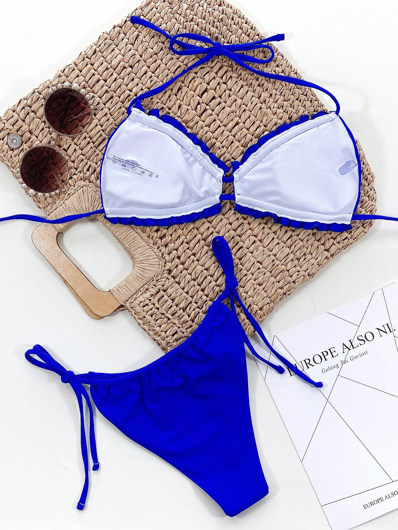 Frill Trill Halter Neck Bikini Set-Jewearrings