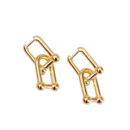 Temperament ear hoop earrings-Jewearrings