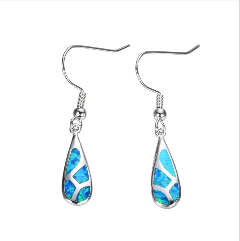 Opal Drop Earrings-Jewearrings