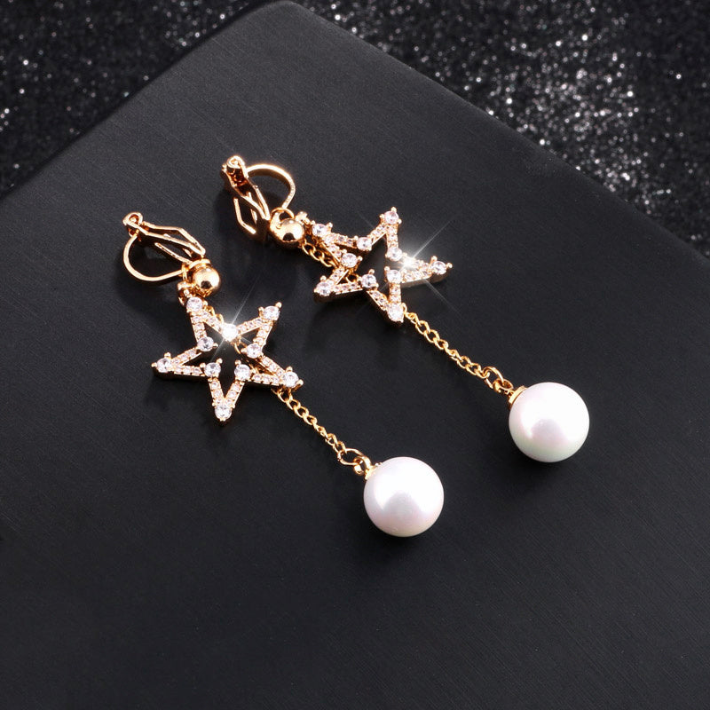 Pearl earrings have no ear holes-Jewearrings