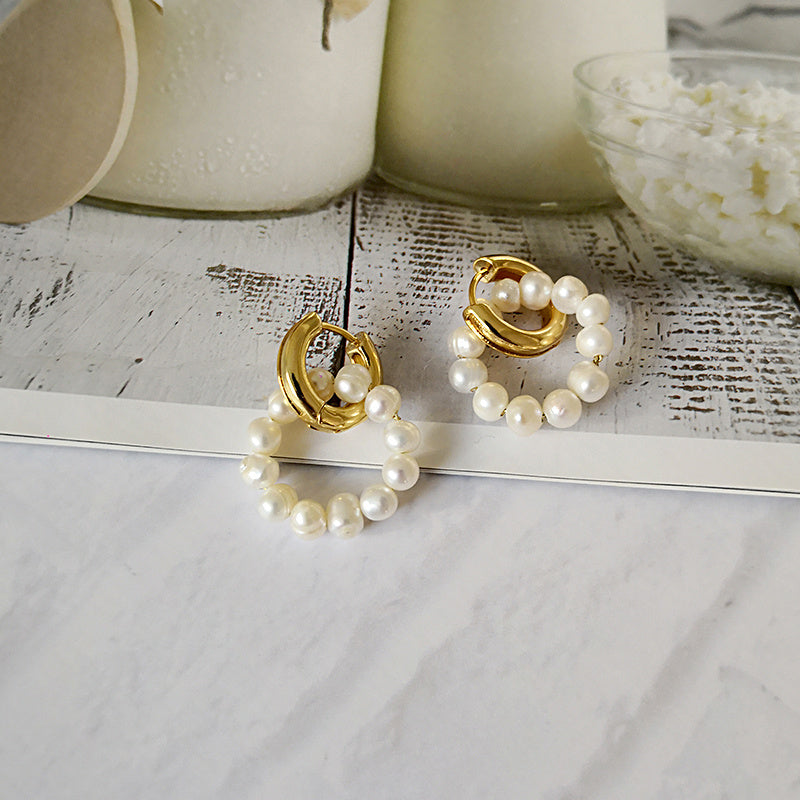 Vintage freshwater pearl earrings-Jewearrings