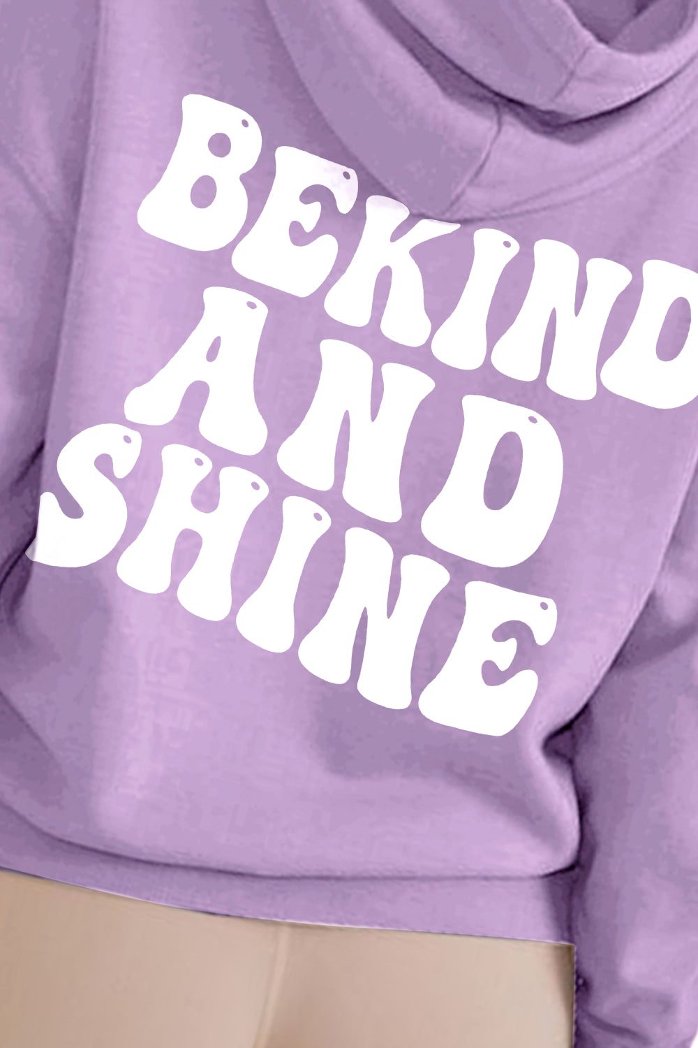 Simply Love Full Size BE KIND AND SHINE Graphic Hoodie-Jewearrings