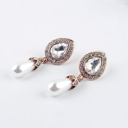 Water drop stud earrings-Jewearrings