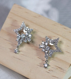 Sterling Silver Star Earrings,Anti Allergy S925Jewelry-Jewearrings